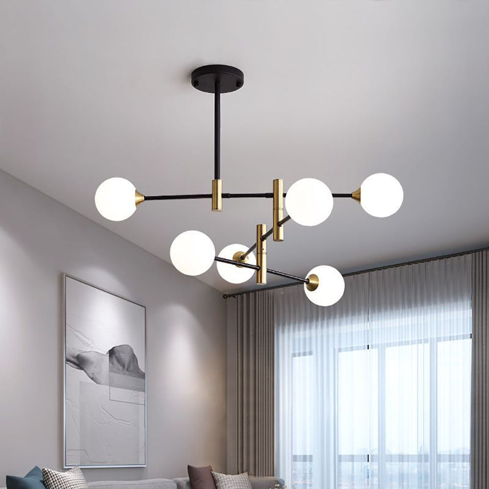 Lythara | Cascading Drop Silhouette Geometric Glass Globe Pendant Ceiling Light