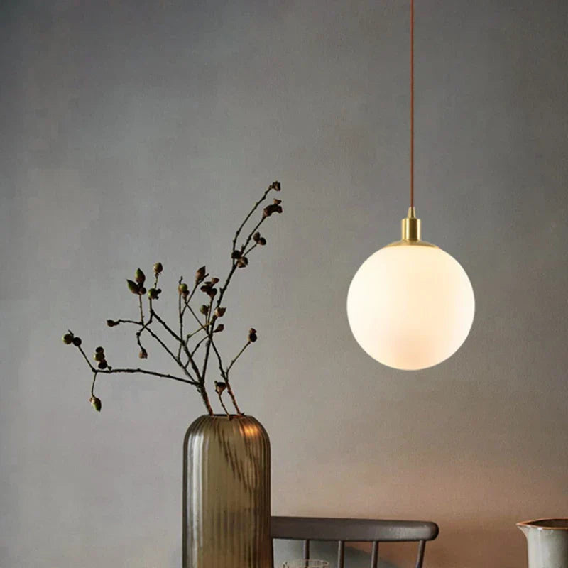 Vaelonis | Spherical Frosted Glass Minimalist Pendant Light