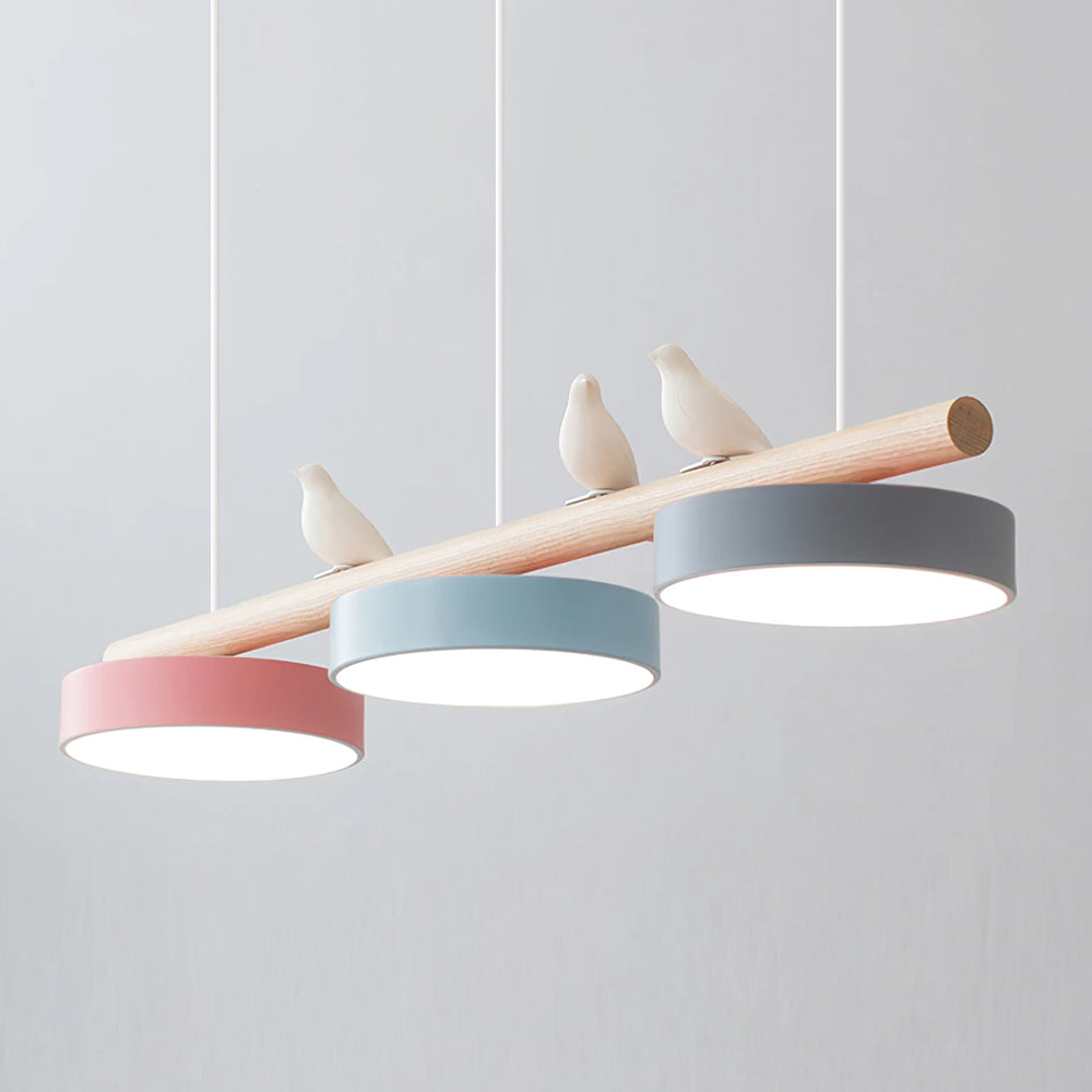 Aves | Modern Wood and Resin Bird Inspired Pendant Light