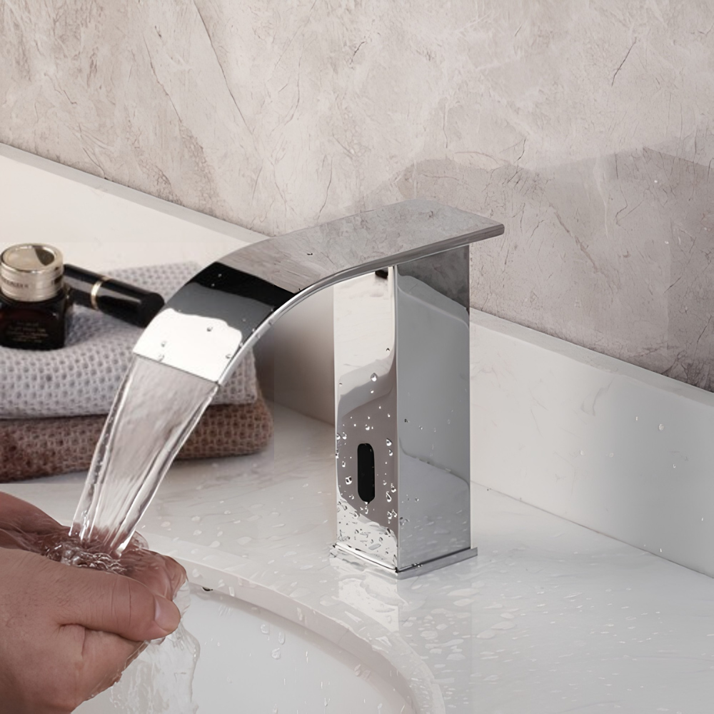 Eldrinn | Modern Arched Silhouette Automatic Motion Sensor Bathroom Sink Tap
