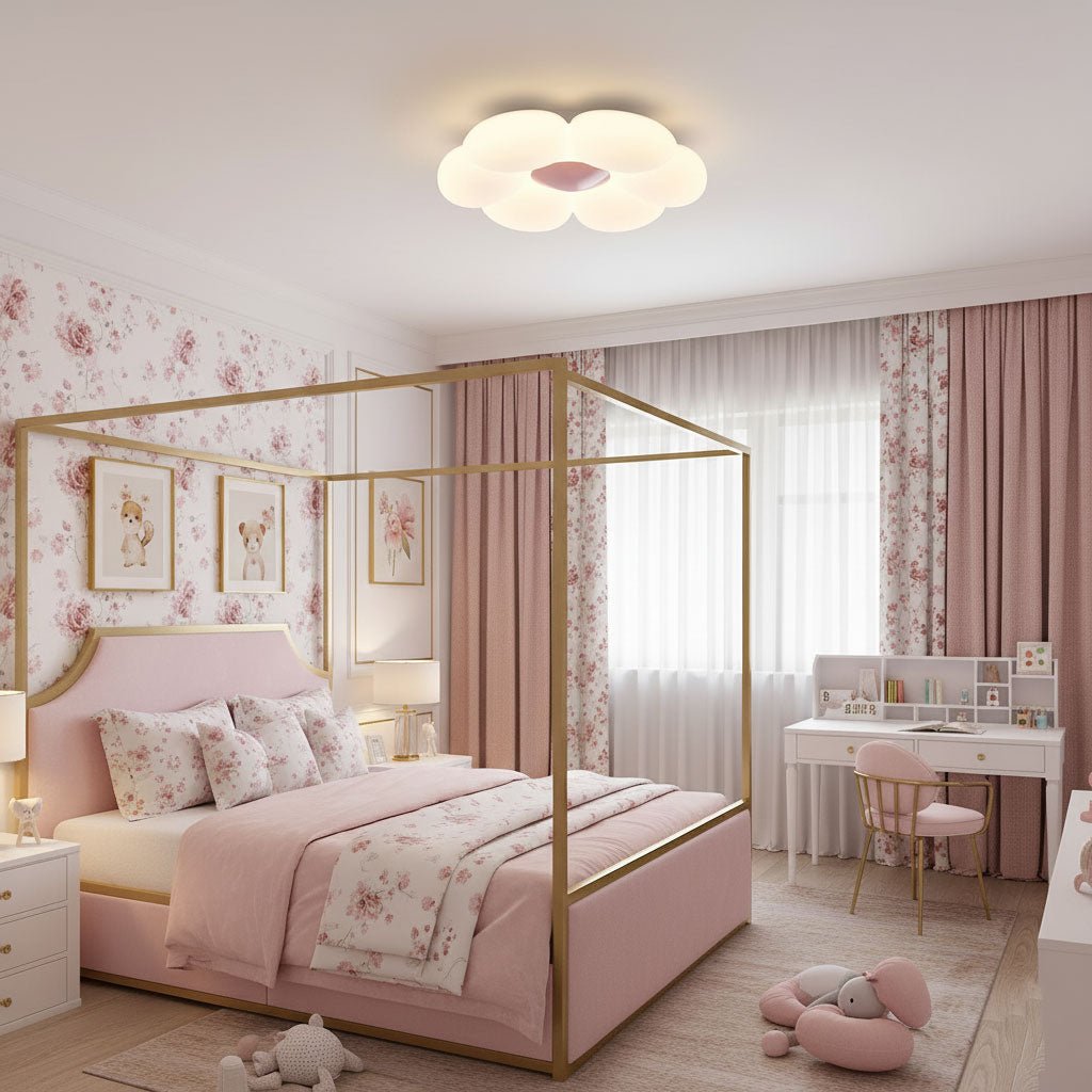 Kaledrin | Floral Silhouette Blooming Flush Mount Ceiling Light
