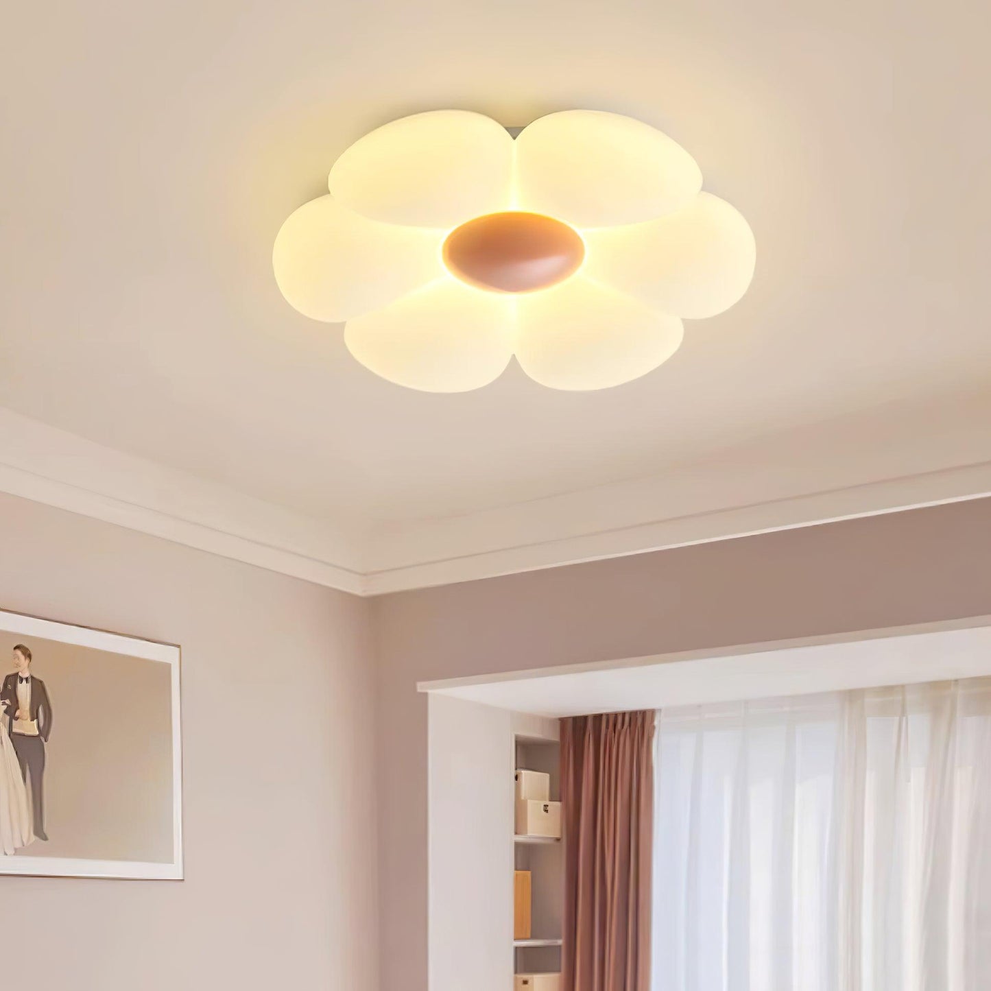 Kaledrin | Floral Silhouette Blooming Flush Mount Ceiling Light