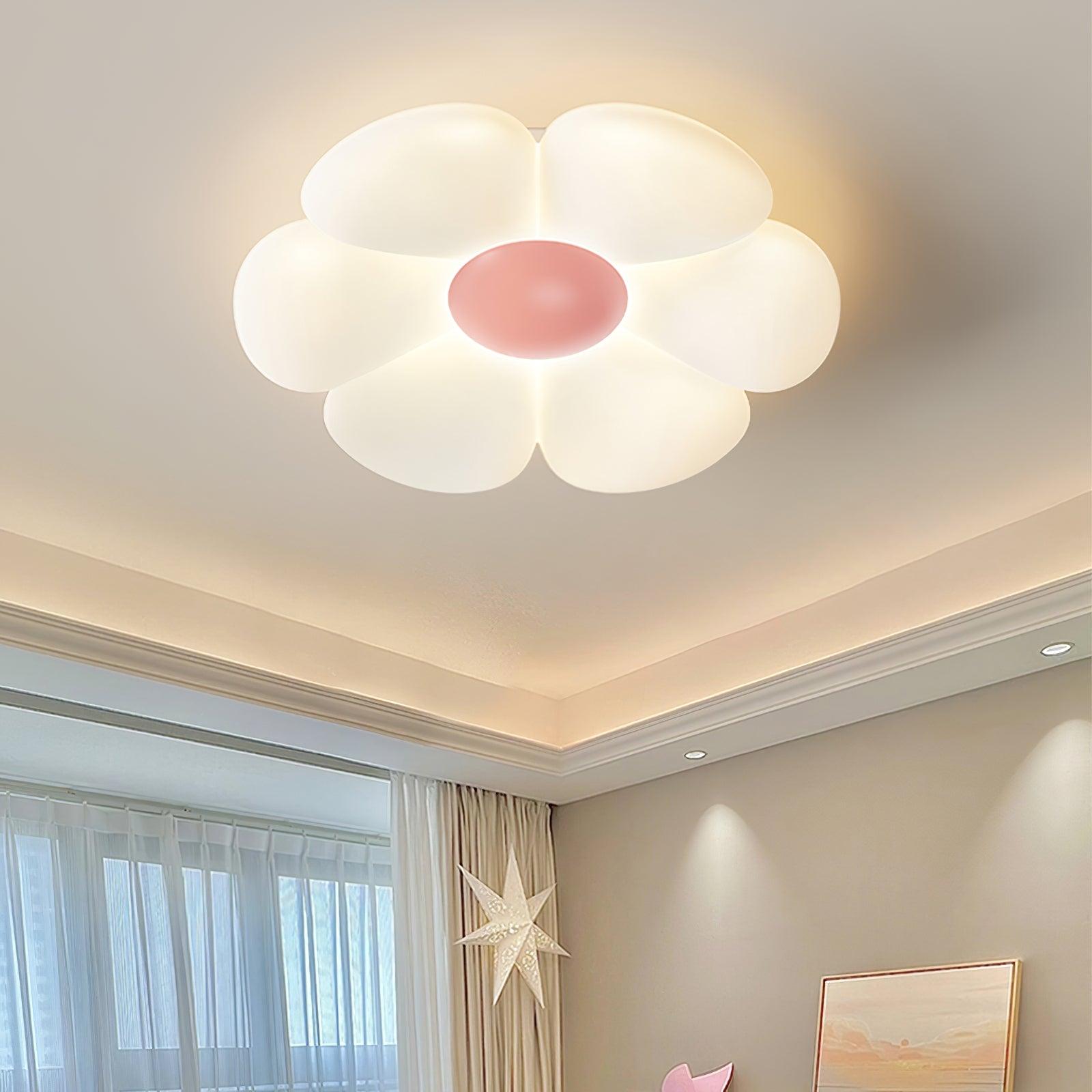 Lyravind | Hexagonal Petal Silhouette Flush Mount Ceiling Light