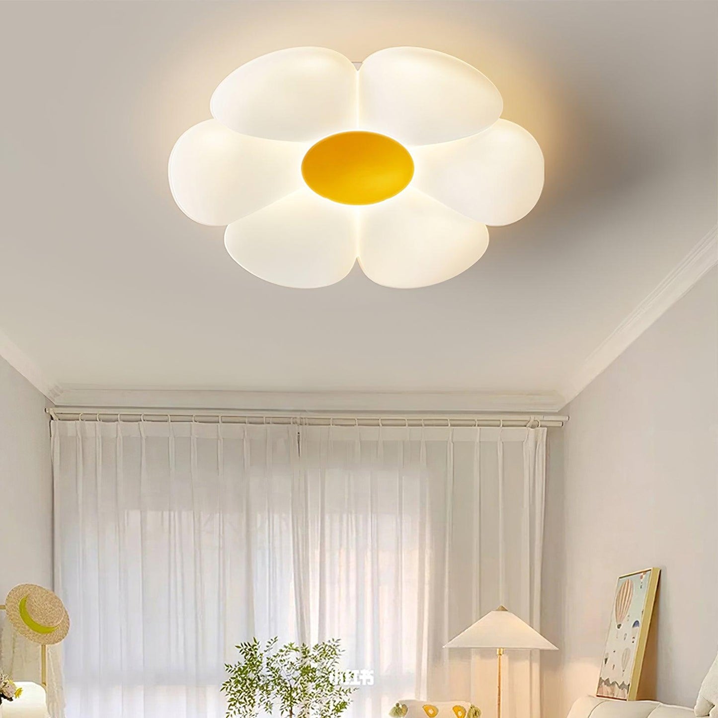 Kaledrin | Floral Silhouette Blooming Flush Mount Ceiling Light