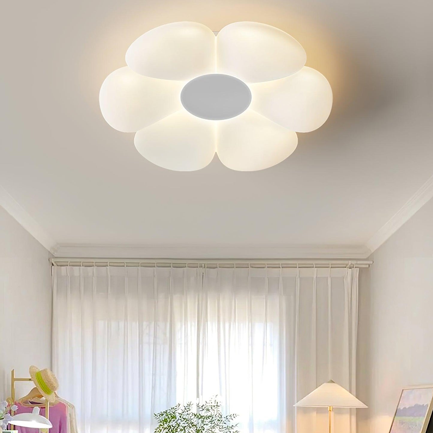 Kaledrin | Floral Silhouette Blooming Flush Mount Ceiling Light
