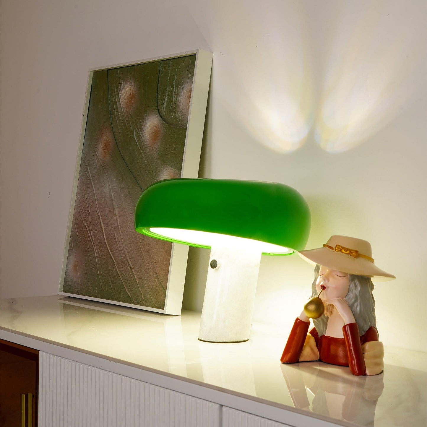 Kendrivol | Domed Silhouette Italian Marble Accent Table Lamp