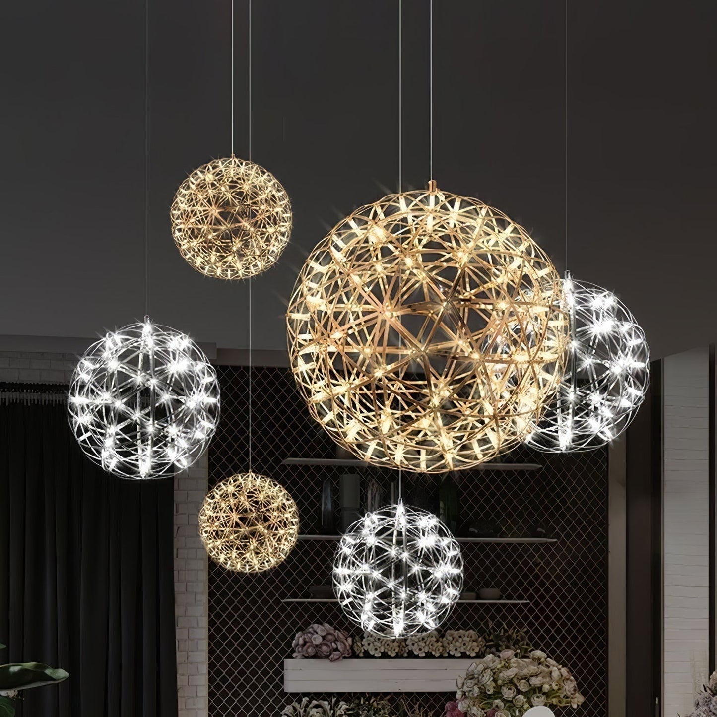 Olysian | Luxury Spherical Starburst Pendant Light