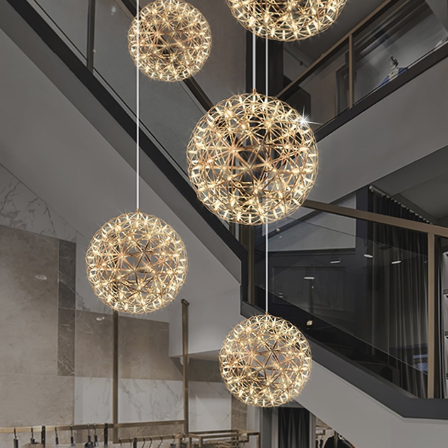 Olysian | Luxury Spherical Starburst Pendant Light