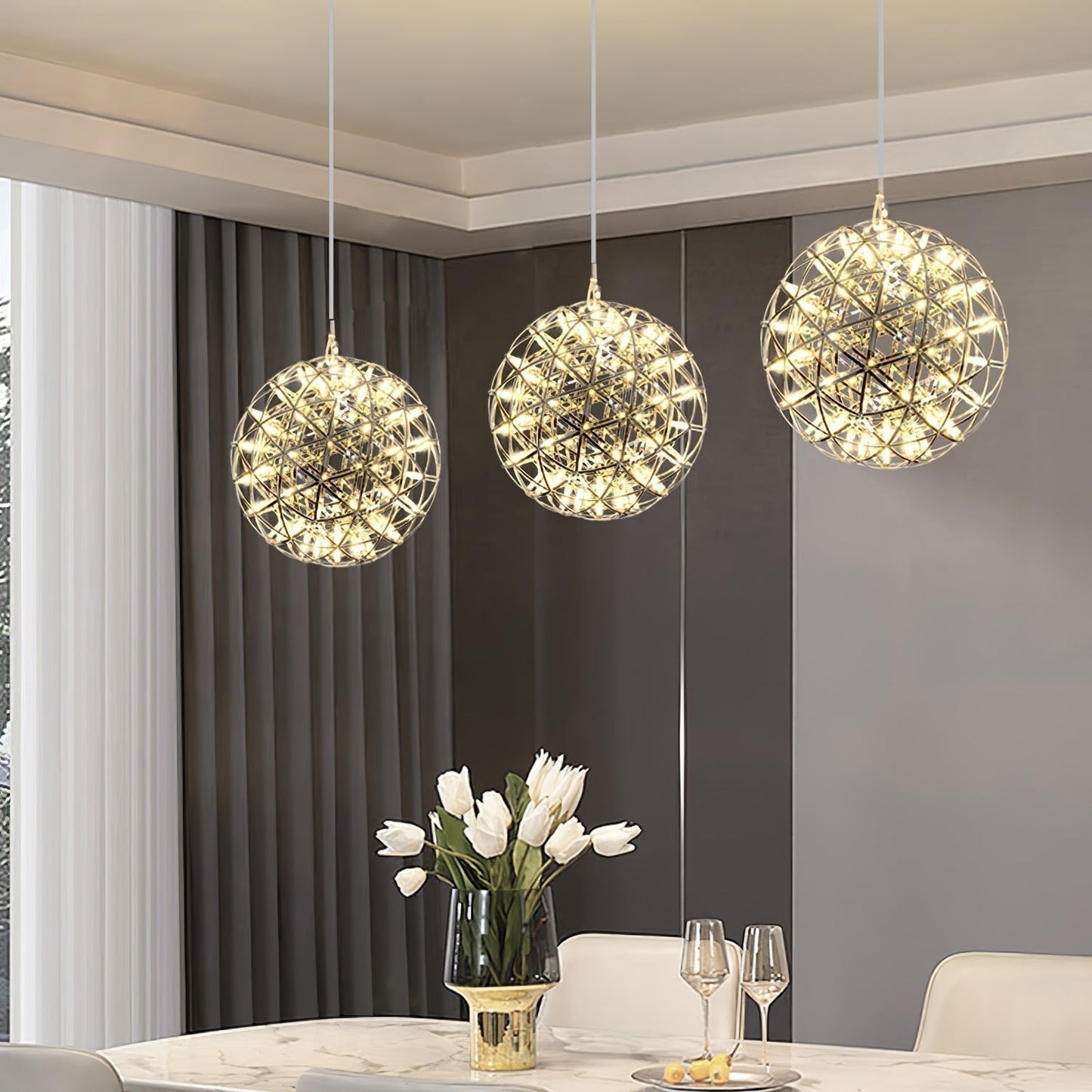 Olysian | Luxury Spherical Starburst Pendant Light