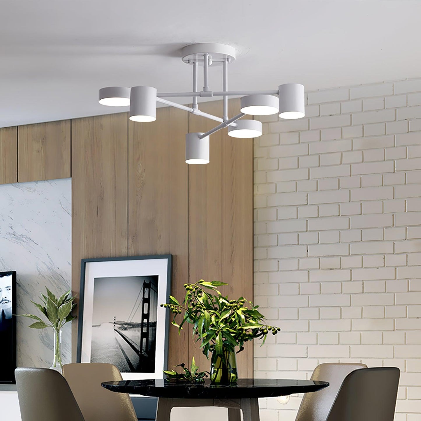 Lyrixen | Minimalist Acrylic Geometric Sputnik Ceiling Light