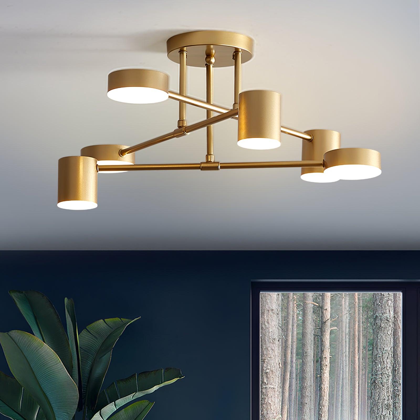 Lyrixen | Minimalist Acrylic Geometric Sputnik Ceiling Light