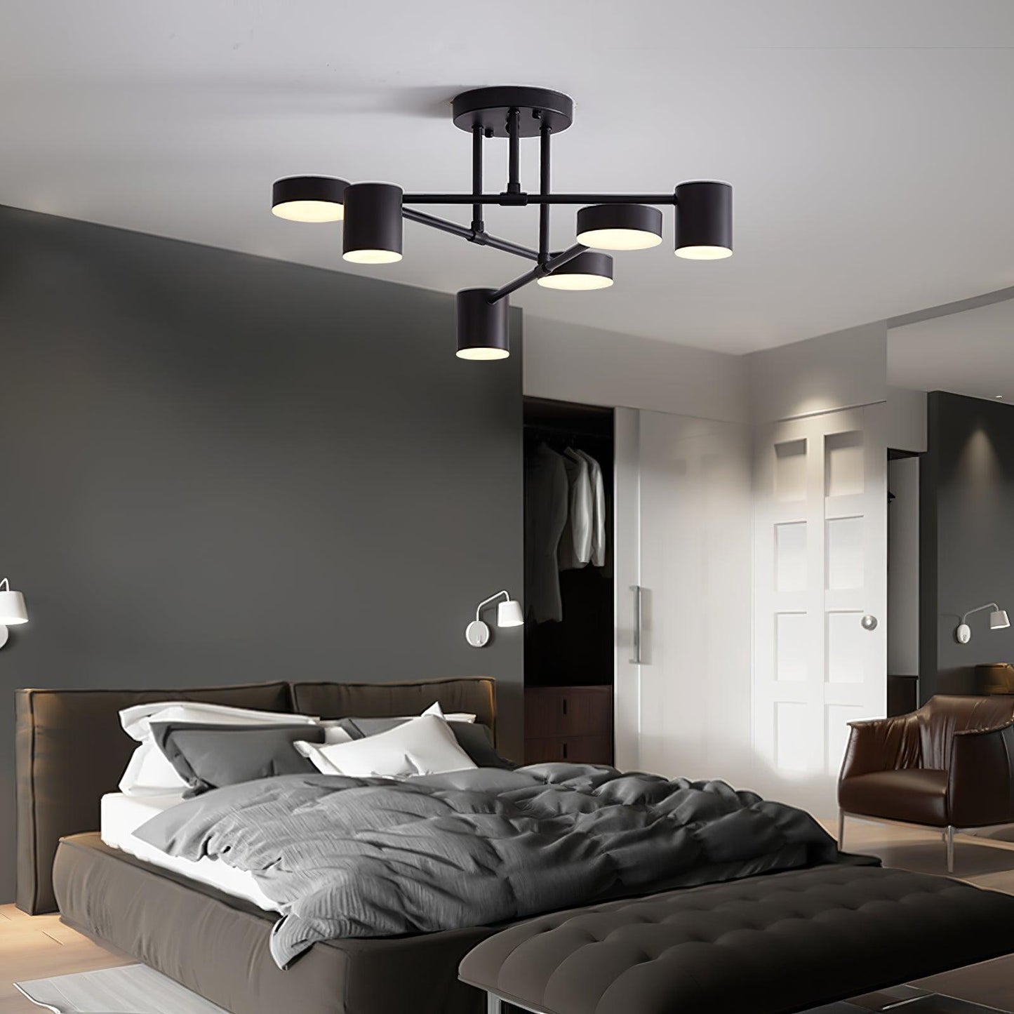 Lyrixen | Minimalist Acrylic Geometric Sputnik Ceiling Light