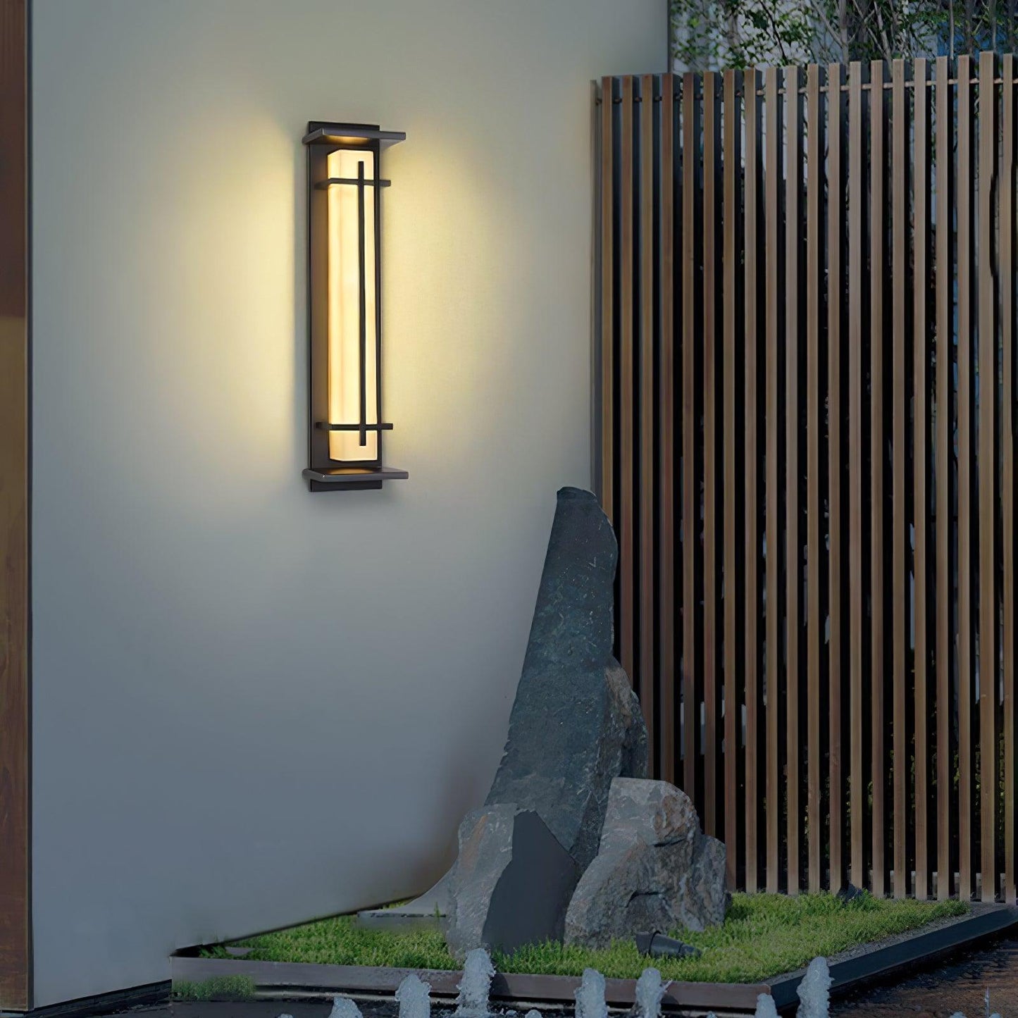 Rayen | Modern Square Alabaster Waterproof Outdoor Wall Light