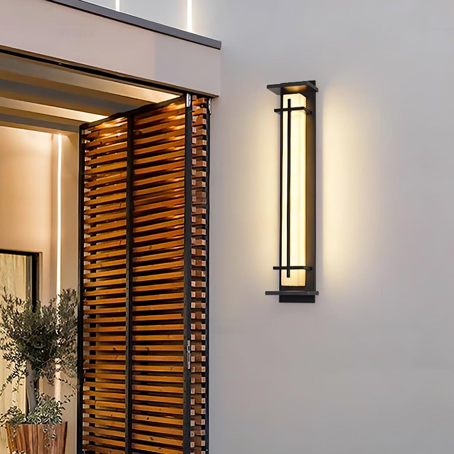 Rayen | Modern Square Alabaster Waterproof Outdoor Wall Light