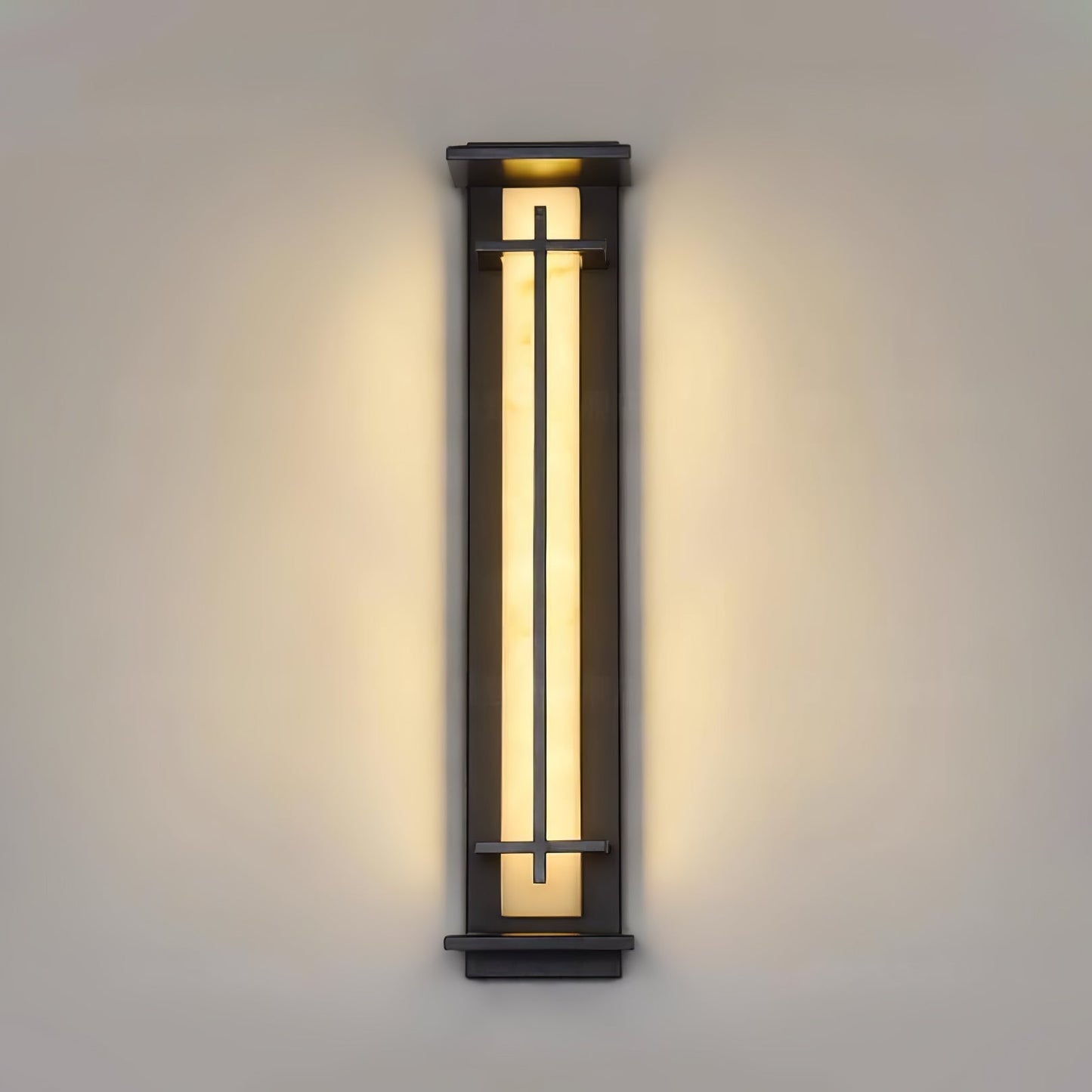 Rayen | Modern Square Alabaster Waterproof Outdoor Wall Light