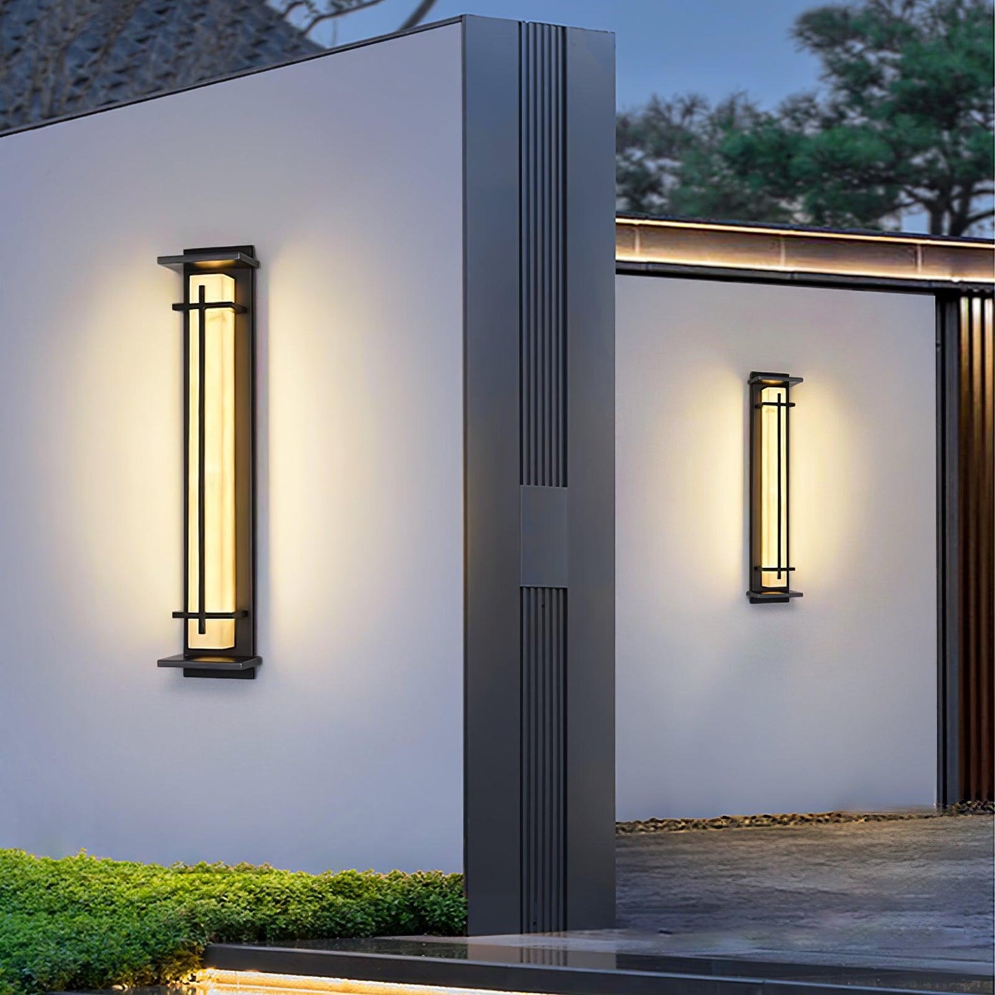 Rayen | Modern Square Alabaster Waterproof Outdoor Wall Light