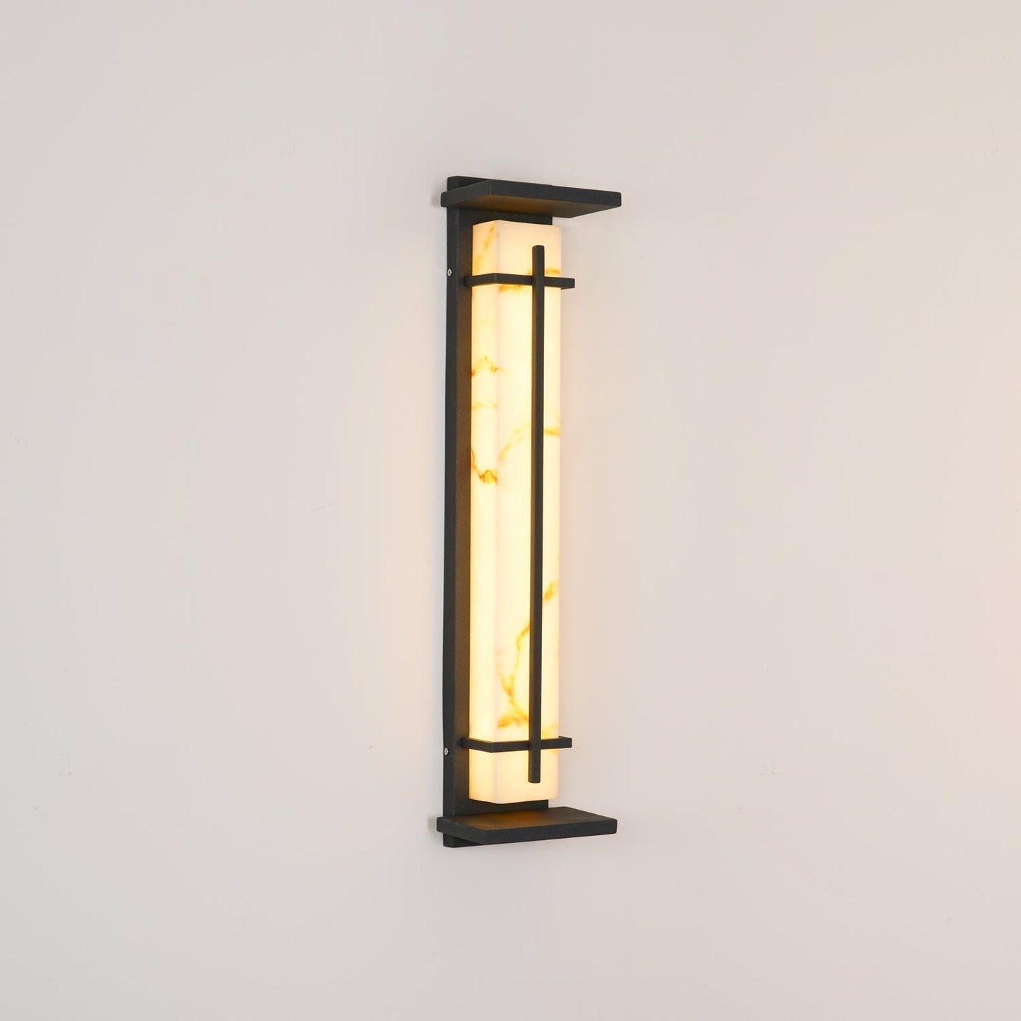 Rayen | Modern Square Alabaster Waterproof Outdoor Wall Light