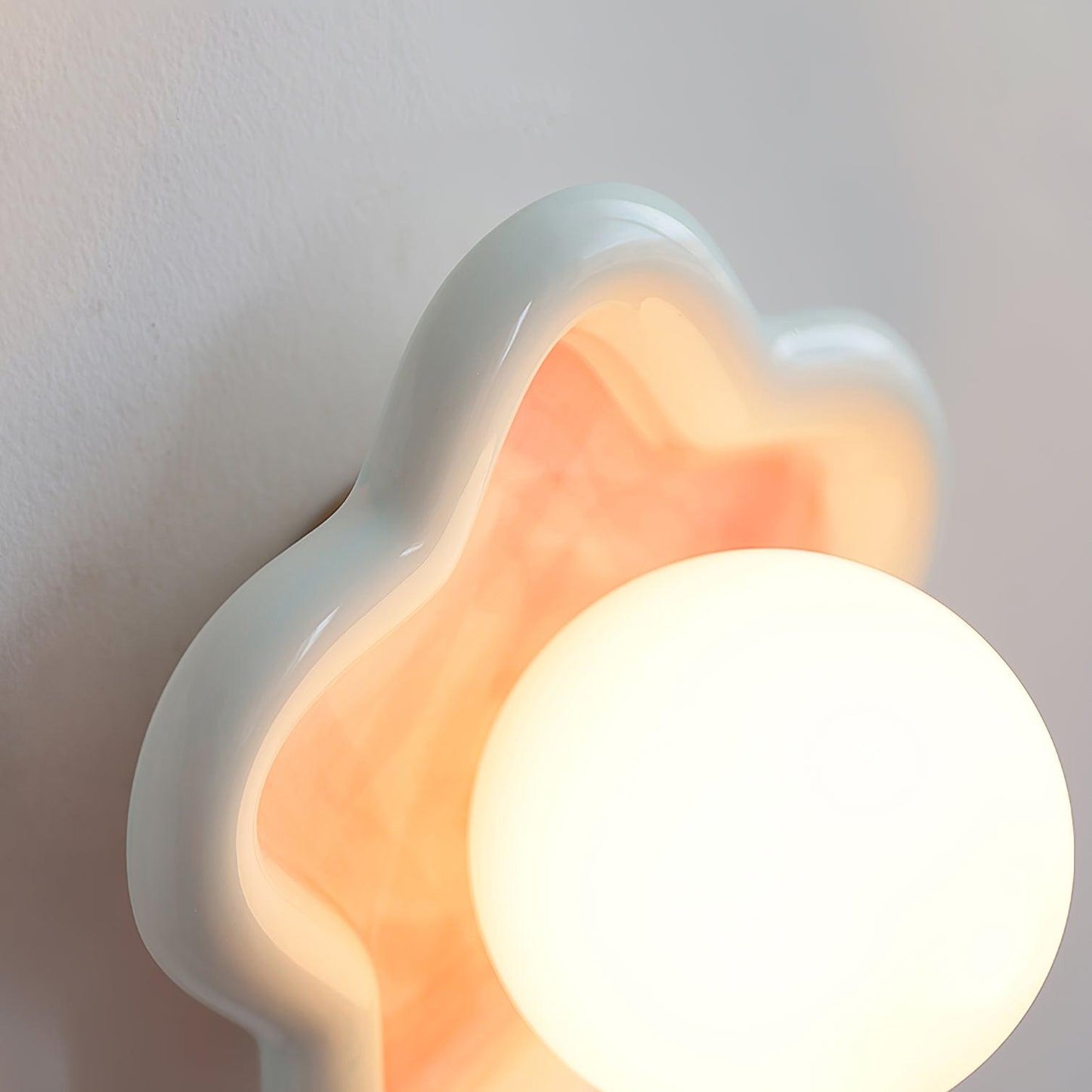 Thaloric | Artistic Ceramic Floral Bloom Sculpted Wall Light