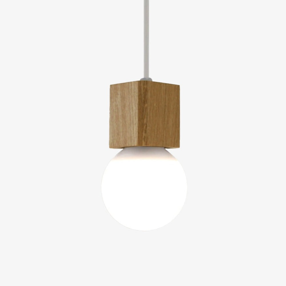 Thrimlow | Minimalist Square Wood Block Pendant Light