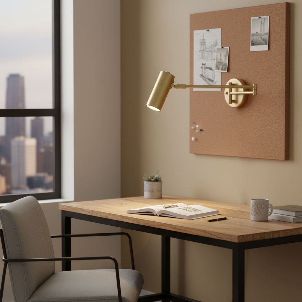 Mondorim | Linear Minimalist Geometric Adjustable Swing Arm Wall Light