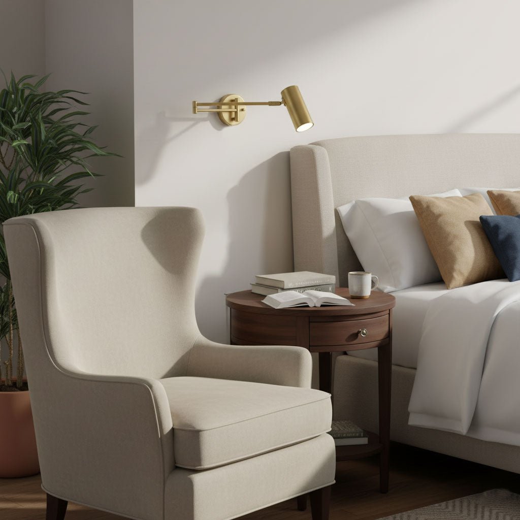 Mondorim | Linear Minimalist Geometric Adjustable Swing Arm Wall Light
