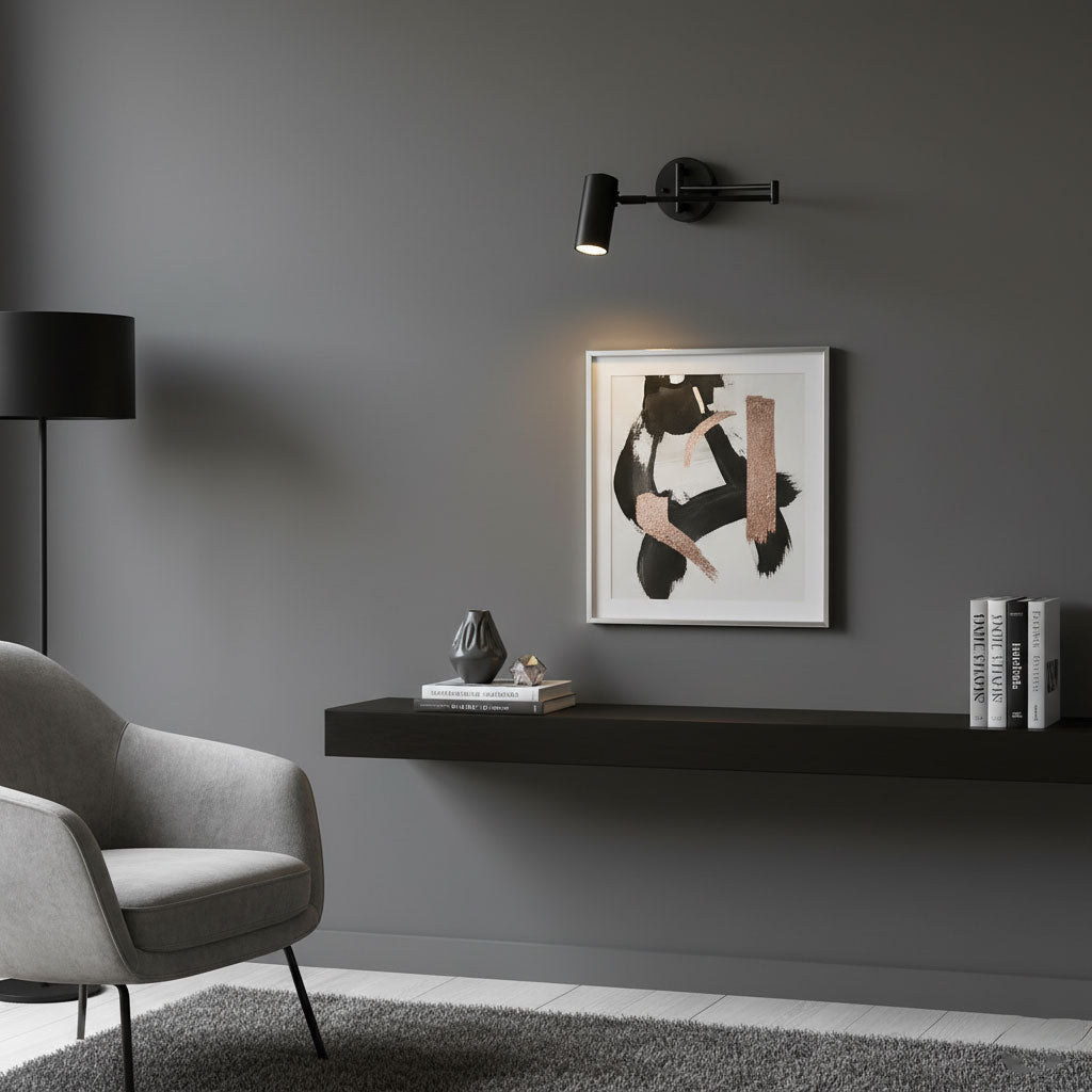 Mondorim | Linear Minimalist Geometric Adjustable Swing Arm Wall Light