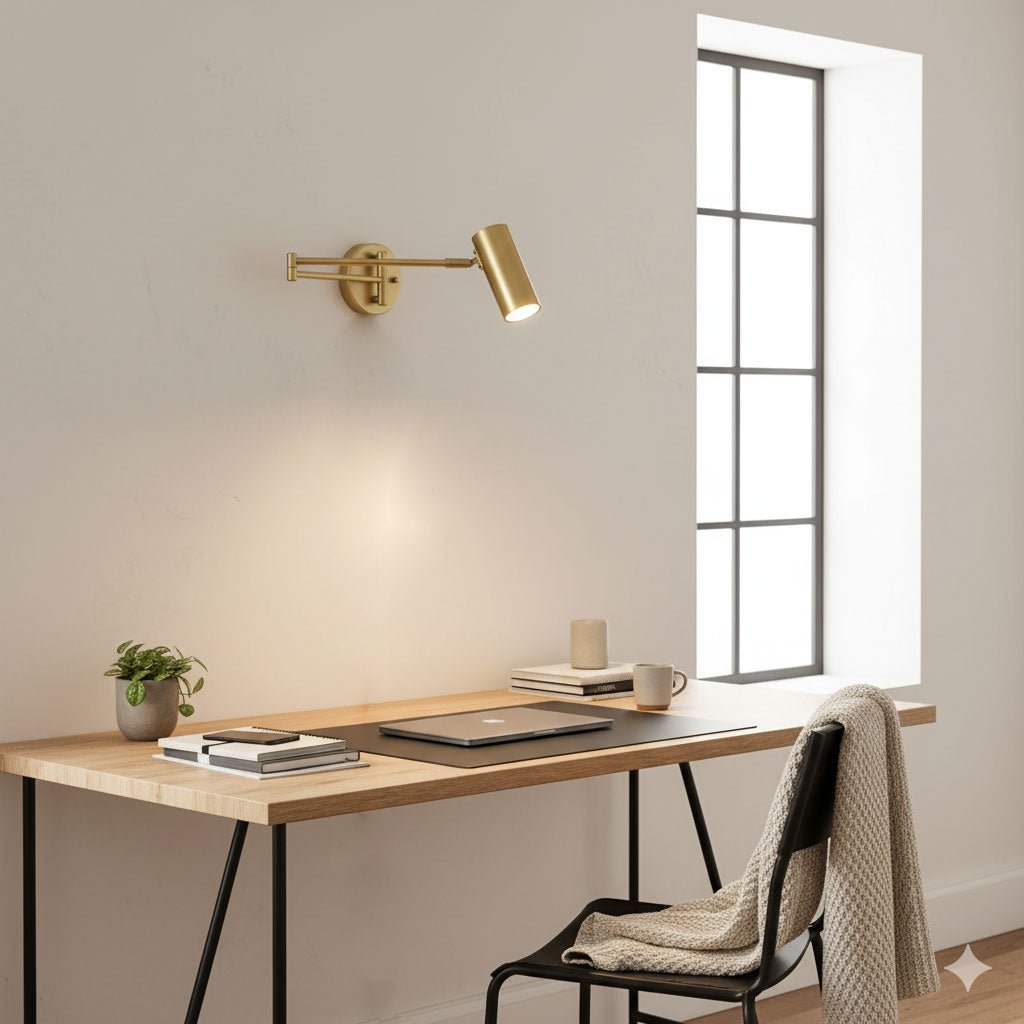 Mondorim | Linear Minimalist Geometric Adjustable Swing Arm Wall Light