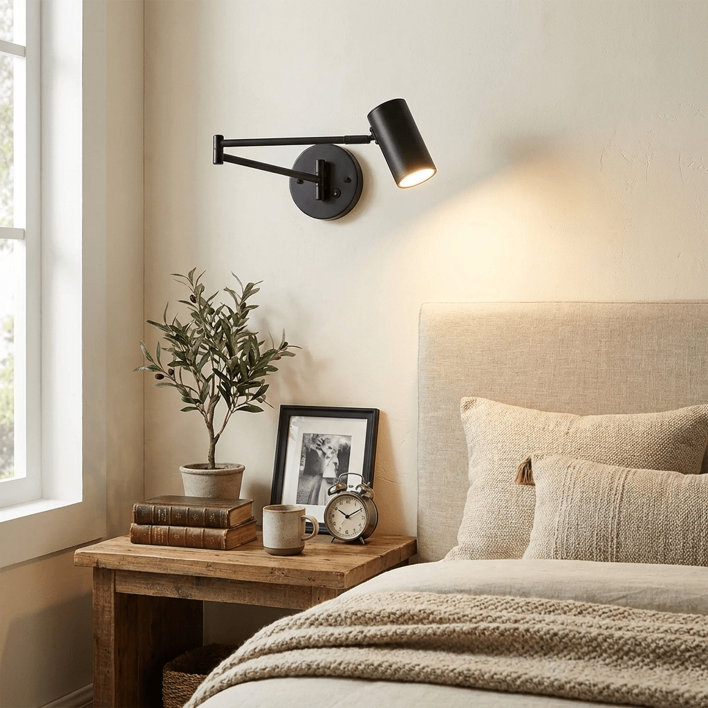 Mondorim | Linear Minimalist Geometric Adjustable Swing Arm Wall Light