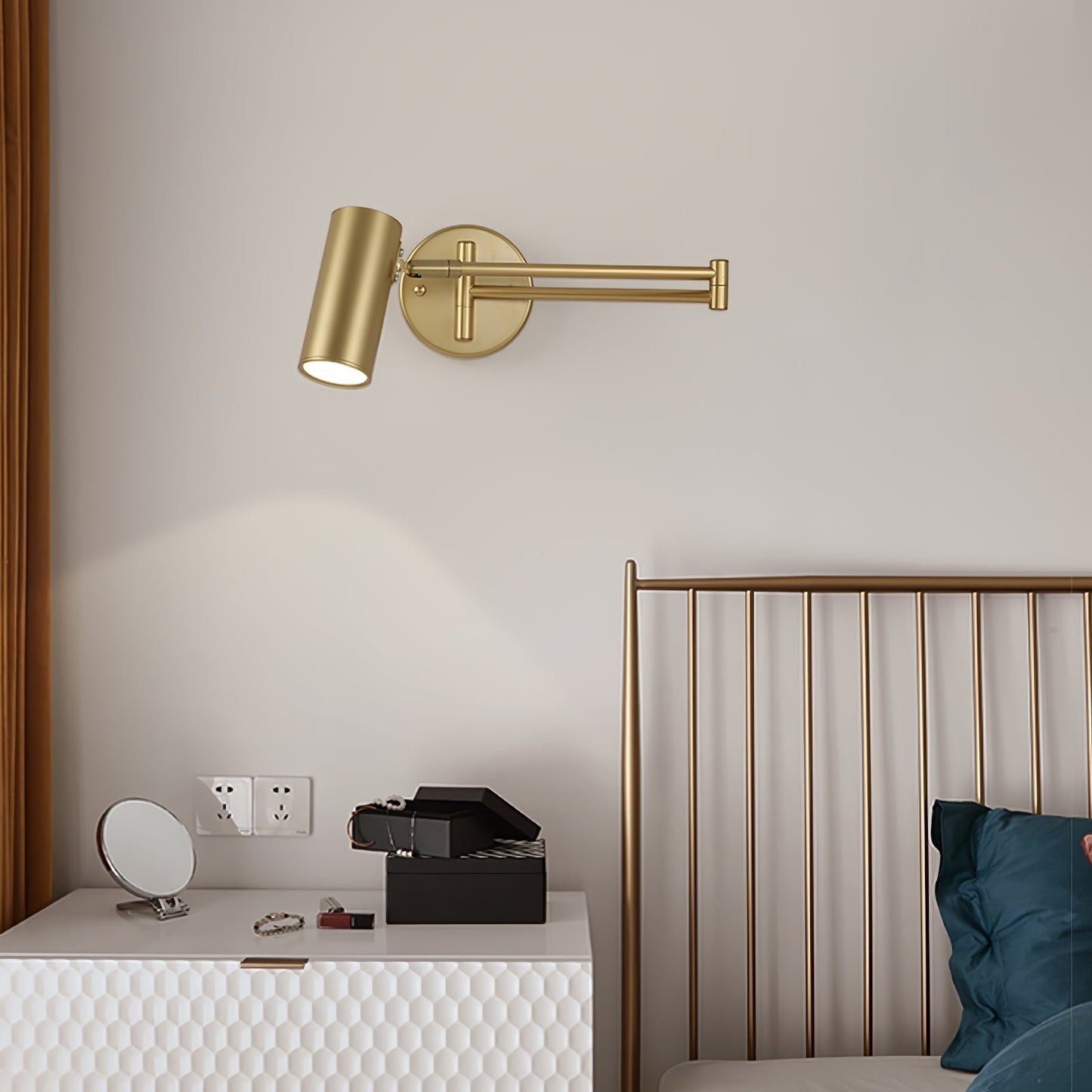 Mondorim | Linear Minimalist Geometric Adjustable Swing Arm Wall Light
