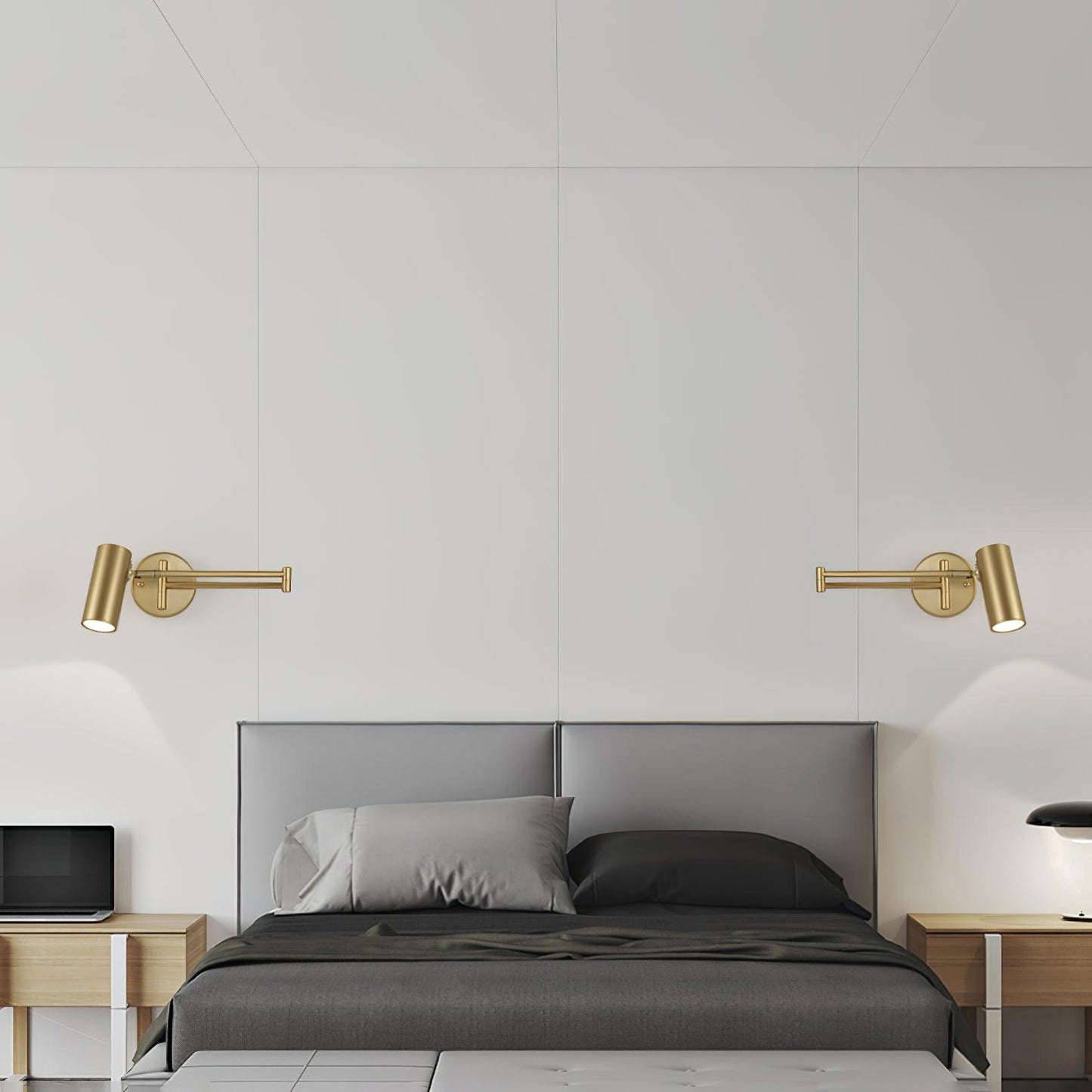Mondorim | Linear Minimalist Geometric Adjustable Swing Arm Wall Light