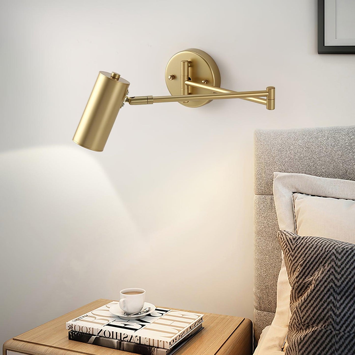 Mondorim | Linear Minimalist Geometric Adjustable Swing Arm Wall Light