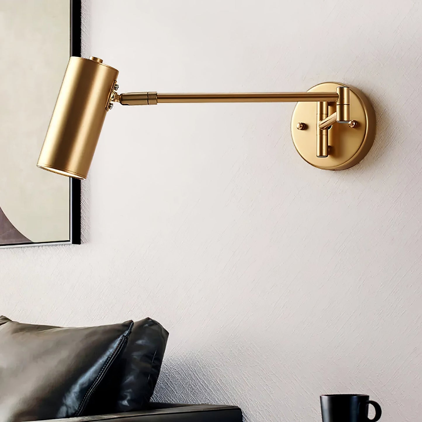 Mondorim | Linear Minimalist Geometric Adjustable Swing Arm Wall Light
