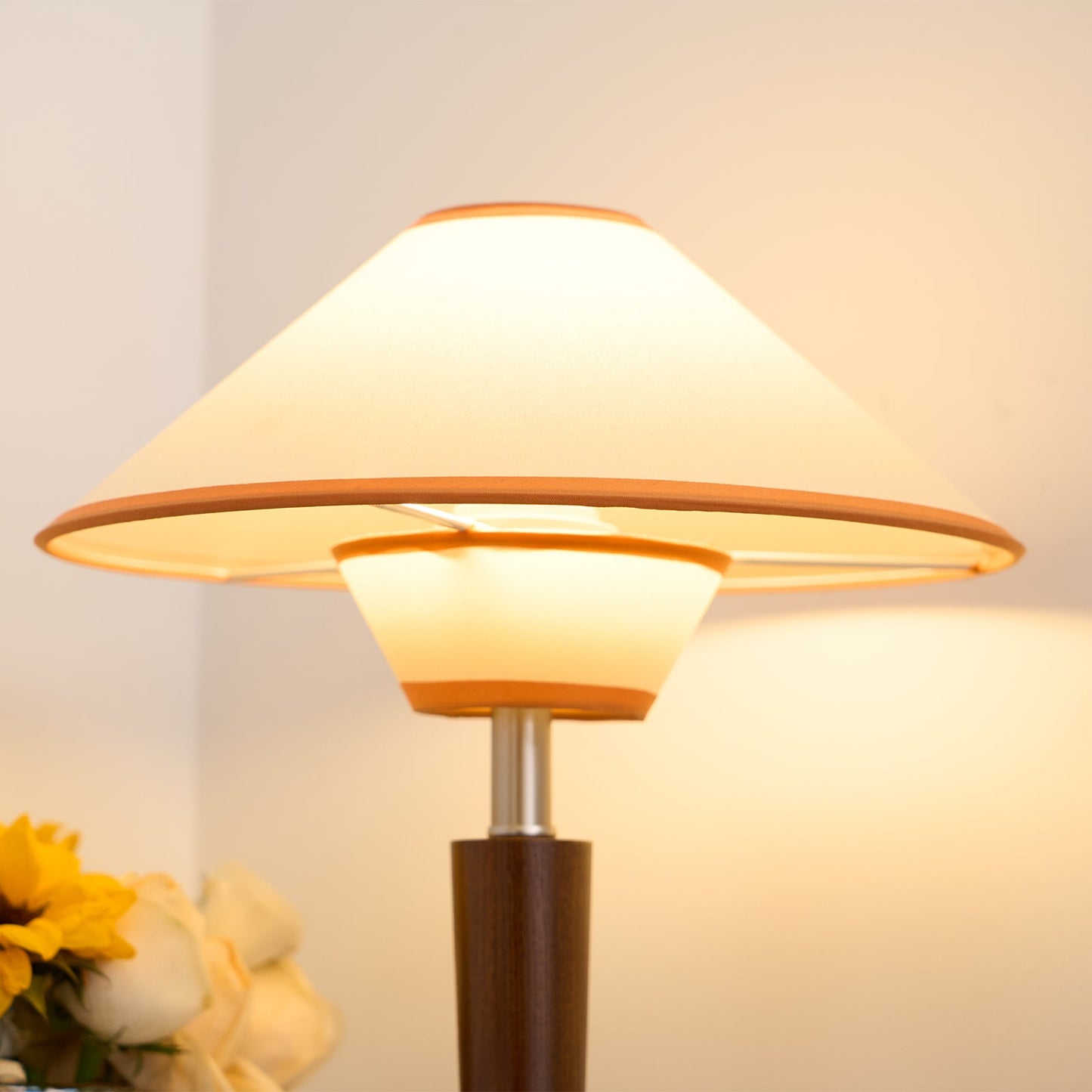 Zymorica | Midcentury Modern Walnut Column Accent Table Lamp