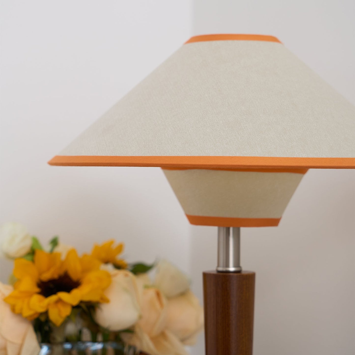 Zymorica | Midcentury Modern Walnut Column Accent Table Lamp