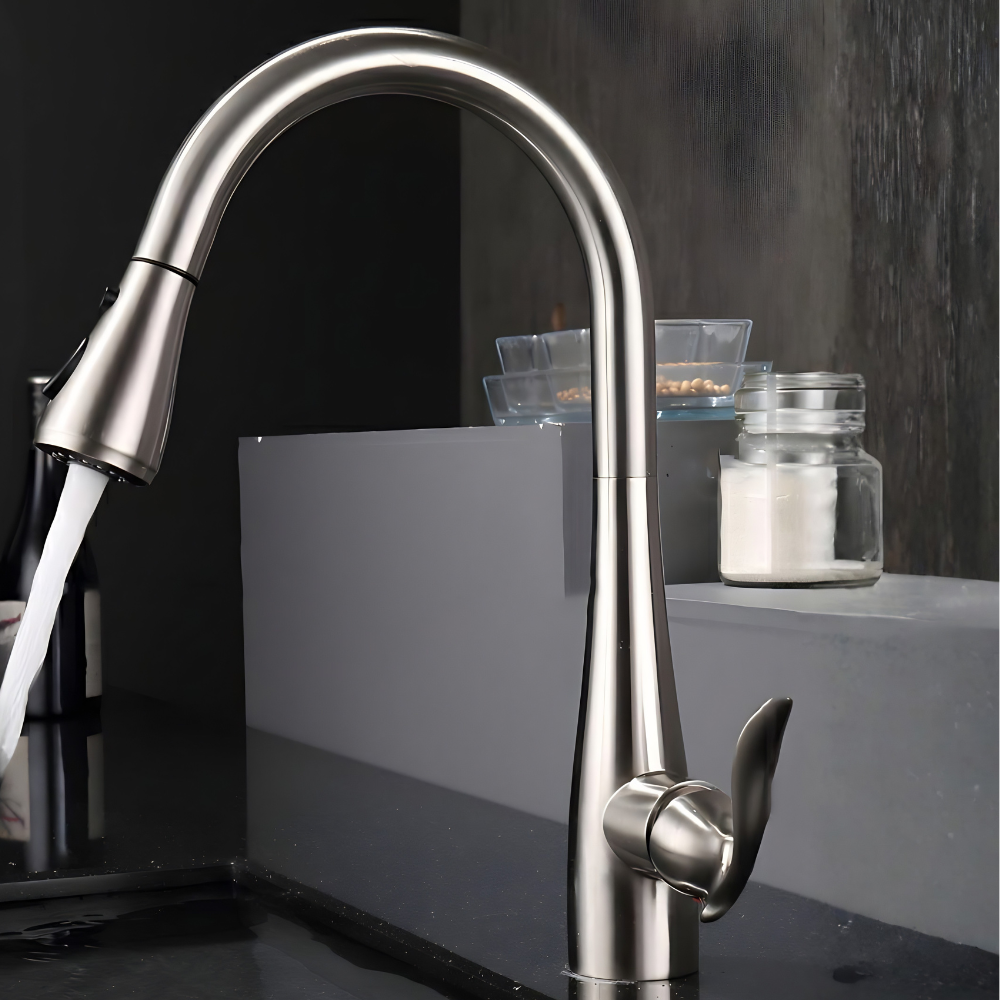 Thavilk | Nordic Gooseneck Swivel Spout Kitchen Sink Mixer Tap