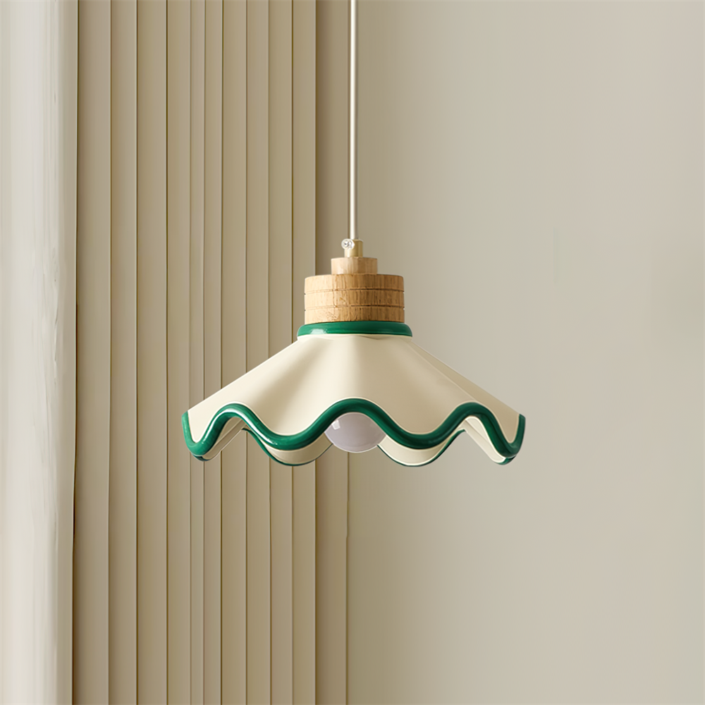 Lythir | Scalloped Shell Silhouette Articulated Resin Pendant Light