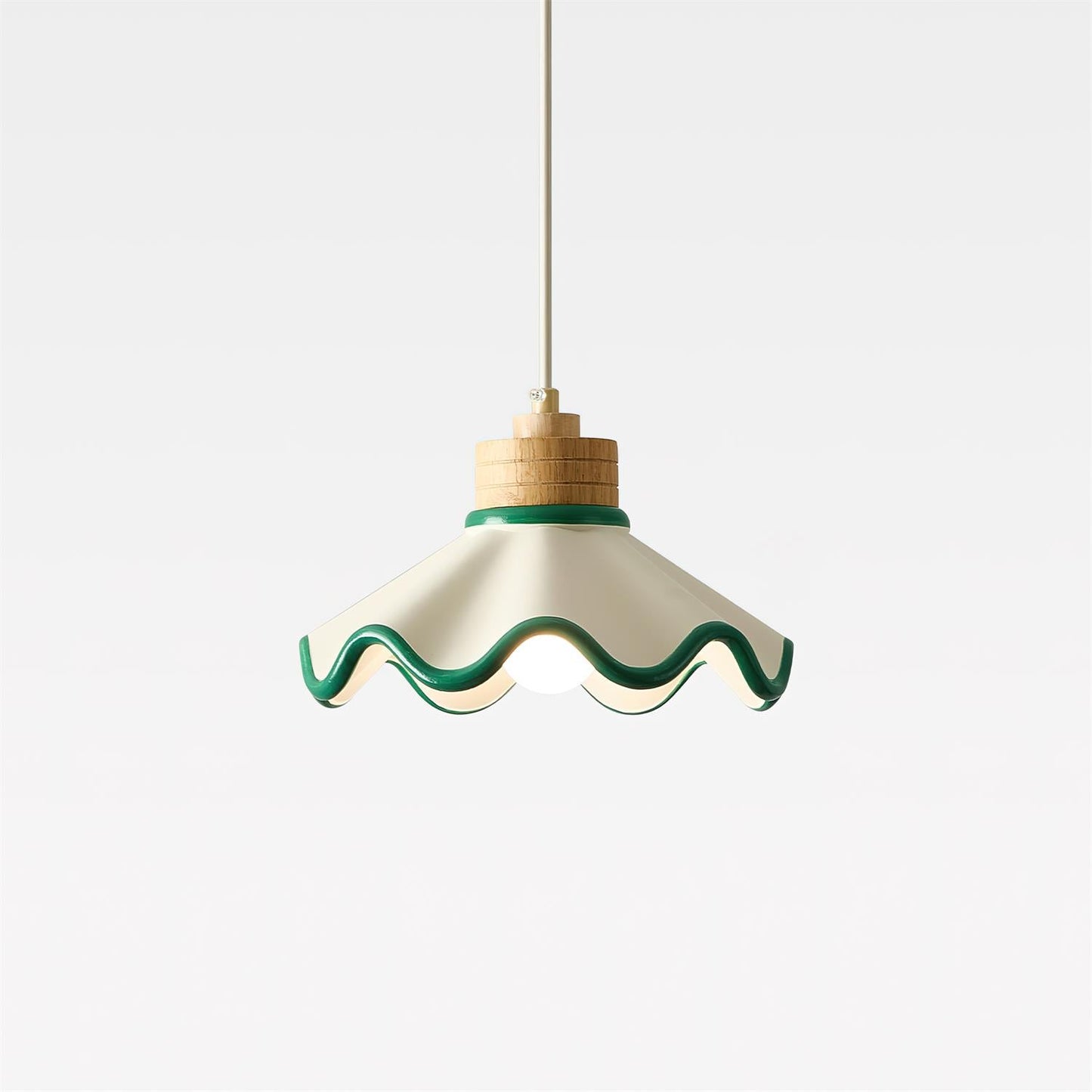 Lythir | Scalloped Shell Silhouette Articulated Resin Pendant Light