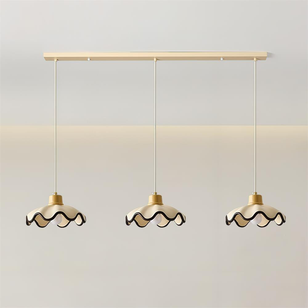 Lythir | Scalloped Shell Silhouette Articulated Resin Pendant Light