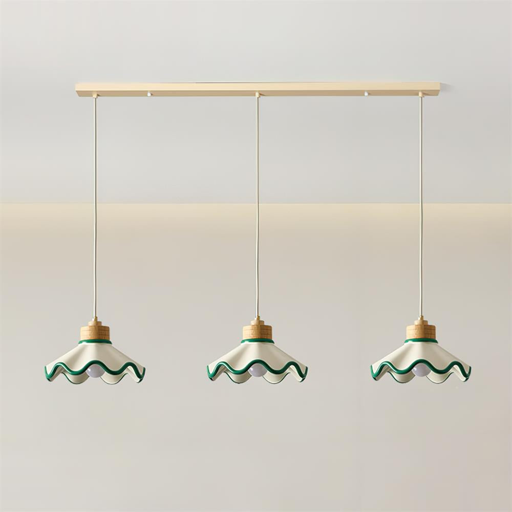 Lythir | Scalloped Shell Silhouette Articulated Resin Pendant Light