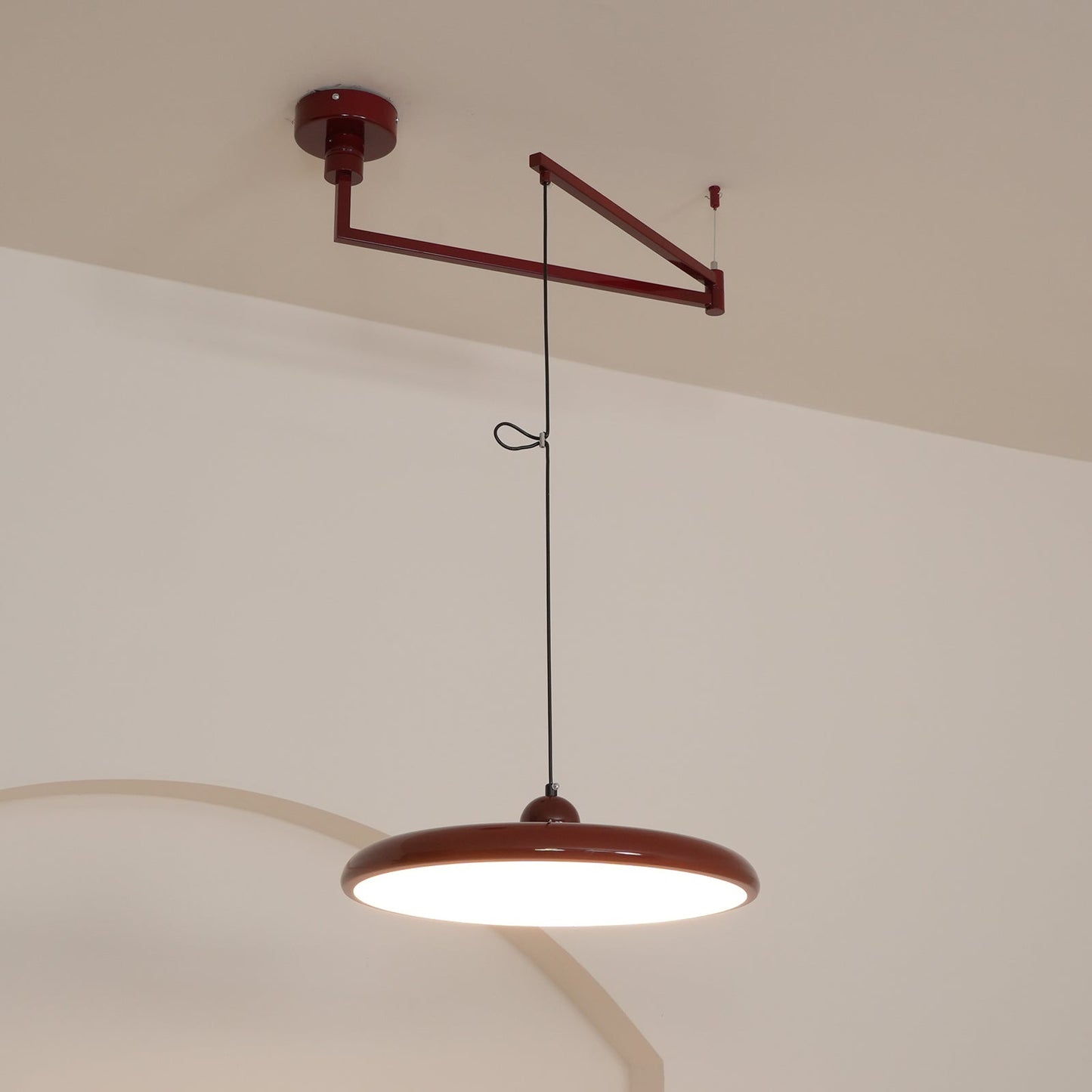 Aris | Morandi-Inspired Adjustable Swing Arm Pendant Light