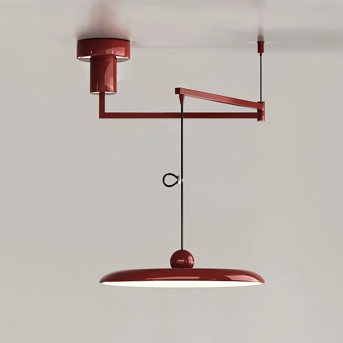 Aris | Morandi-Inspired Adjustable Swing Arm Pendant Light