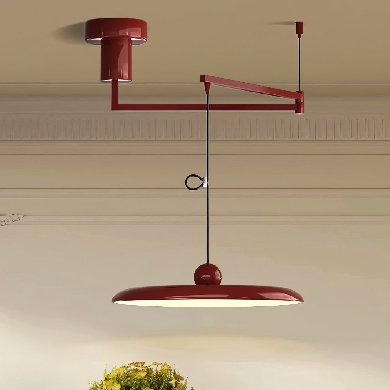 Aris | Morandi-Inspired Adjustable Swing Arm Pendant Light