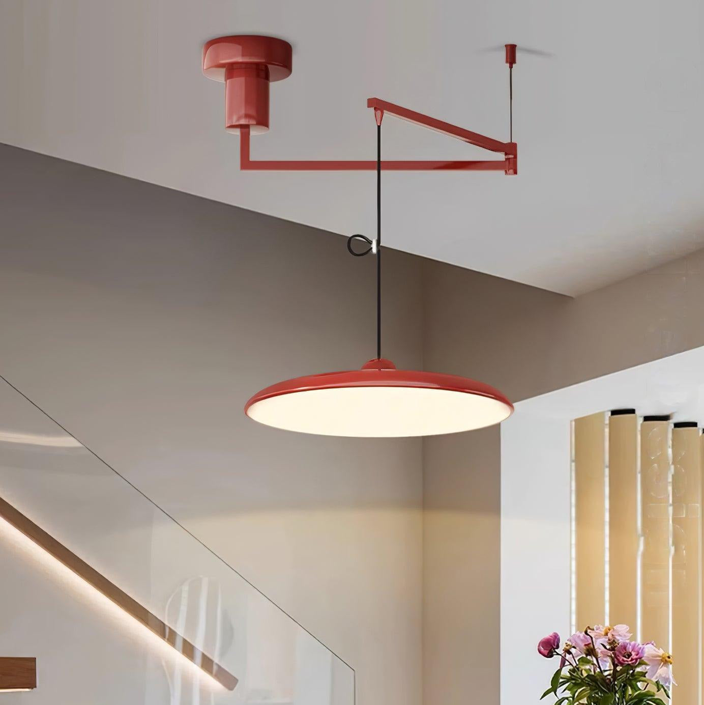 Aris | Morandi-Inspired Adjustable Swing Arm Pendant Light