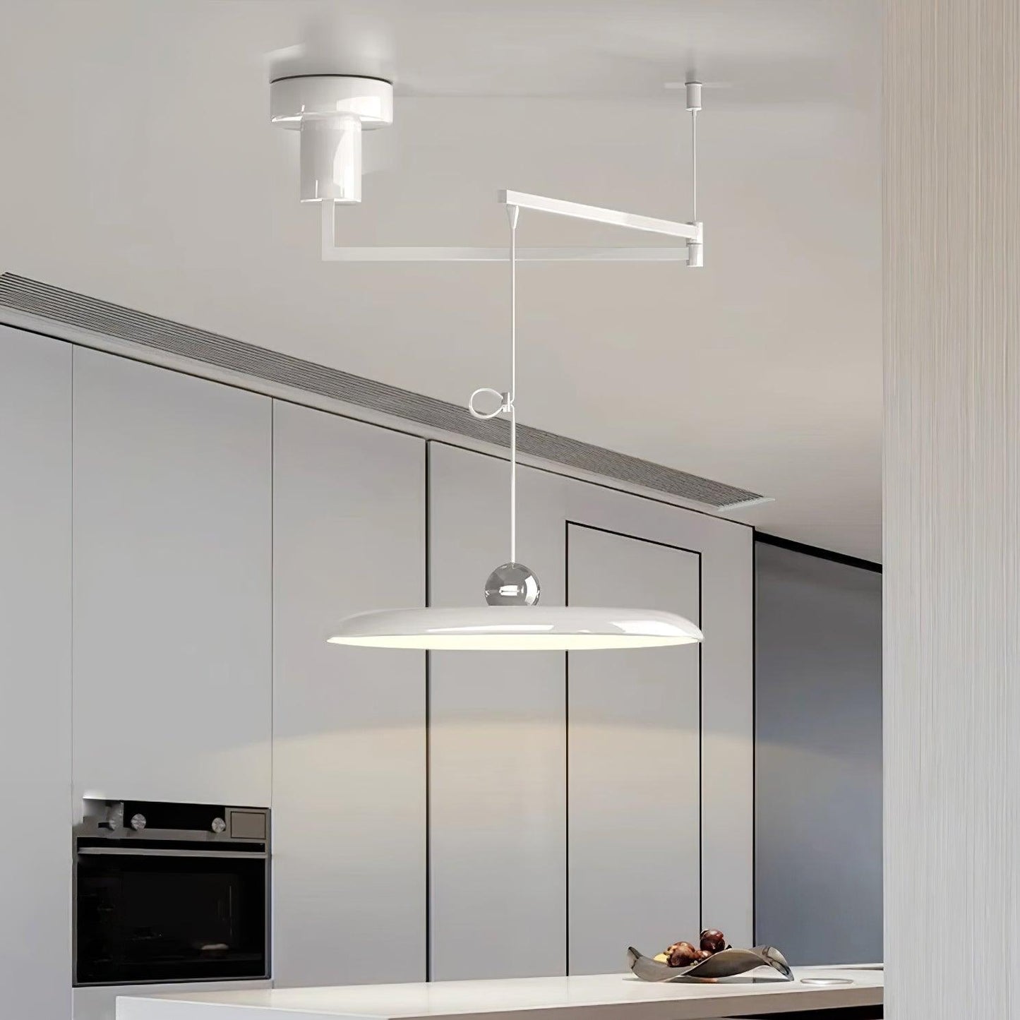 Aris | Morandi-Inspired Adjustable Swing Arm Pendant Light