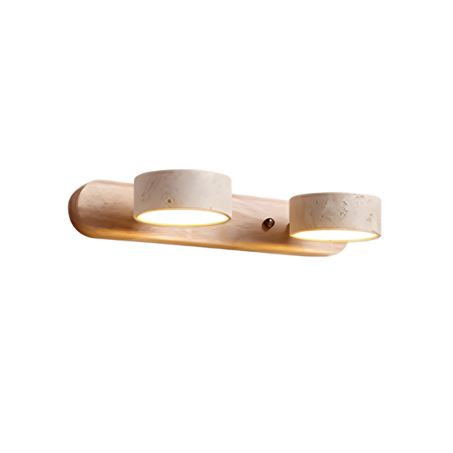 Nyxoris | Geometric Textured Travertine Vanity Wall Light