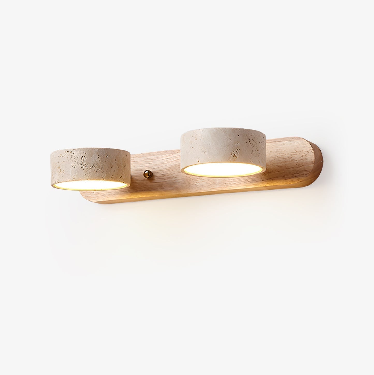 Nyxoris | Geometric Textured Travertine Vanity Wall Light