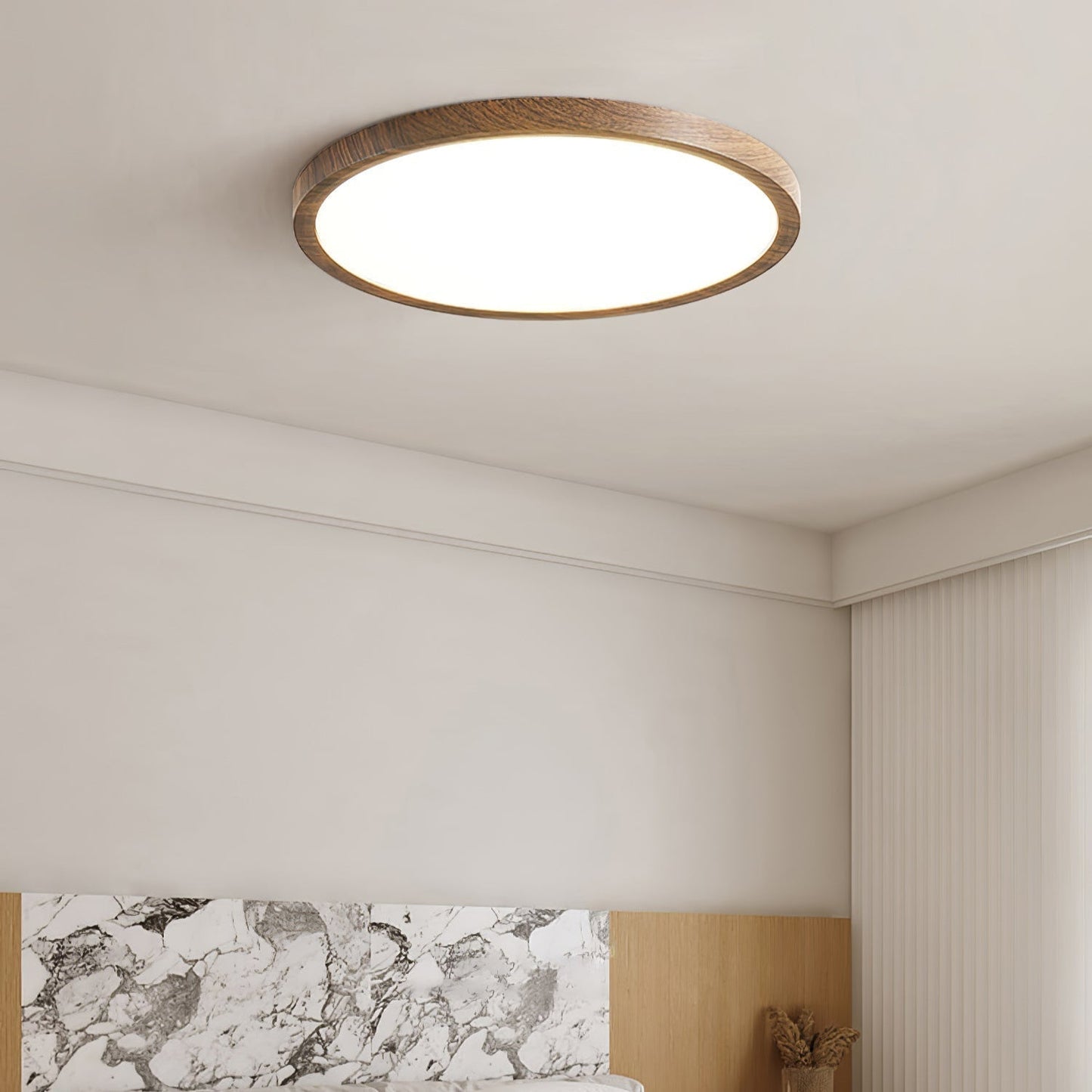 Nordis | Slim Profile Wood Grain Ceiling Light