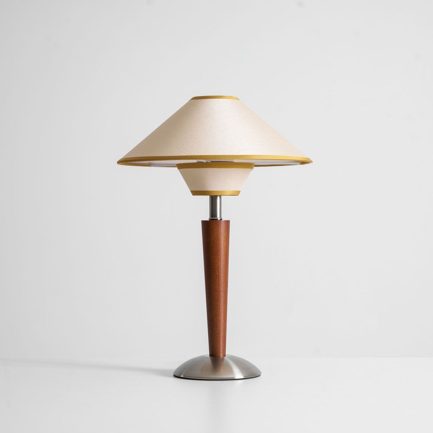 Zymorica | Midcentury Modern Walnut Column Accent Table Lamp