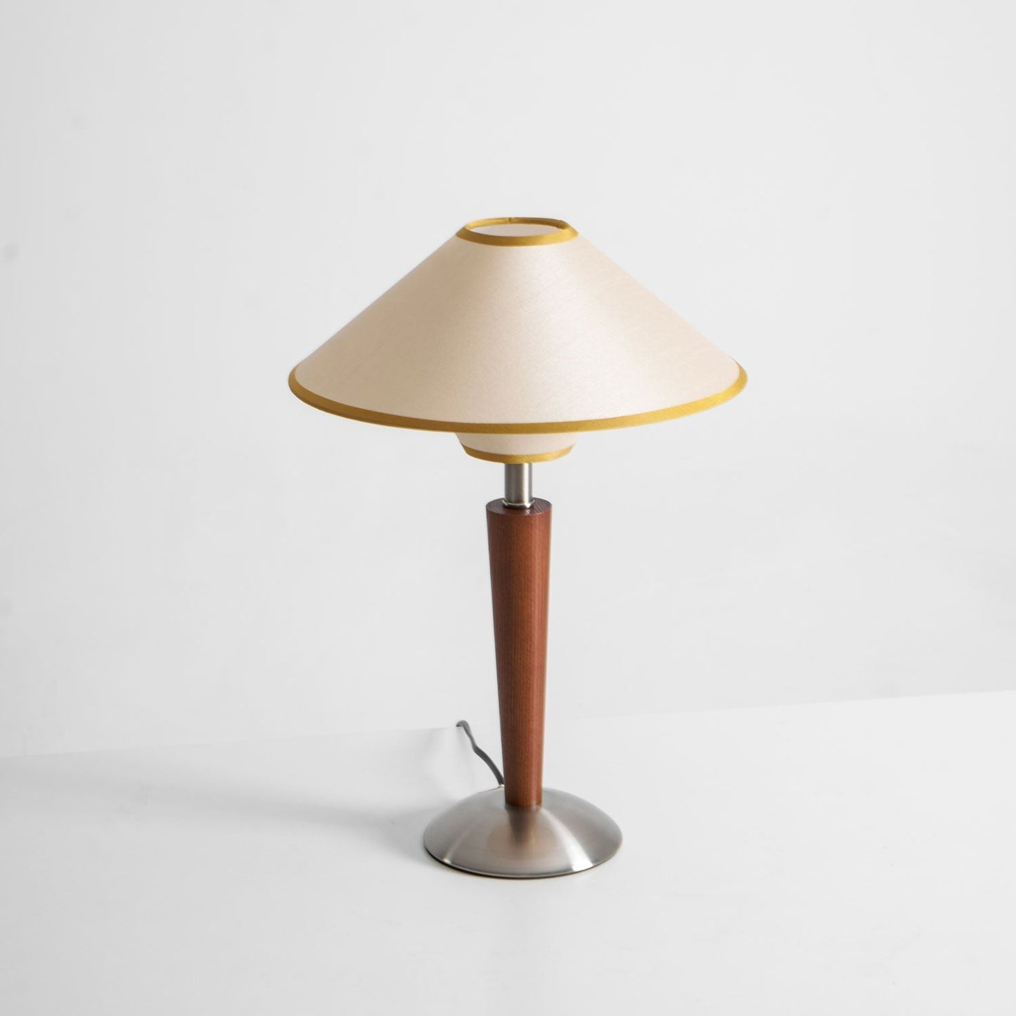 Zymorica | Midcentury Modern Walnut Column Accent Table Lamp