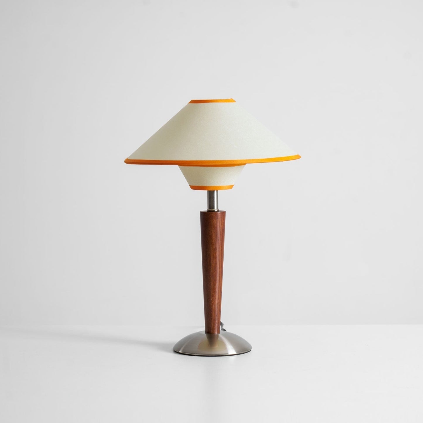 Zymorica | Midcentury Modern Walnut Column Accent Table Lamp
